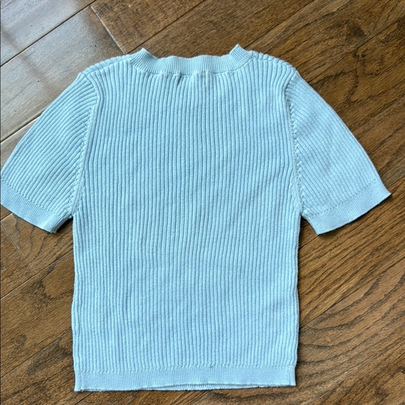 Altar'd State Light Blue Ribbed Tee - Picture 2 of 4